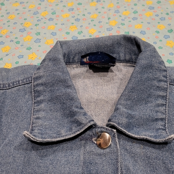 🌿🏈 OSU Ohio State Buckeyes 🔥 Womens Denim Jean Jacket 🏟 Medium LasOLas 🫡 - Picture 8 of 10